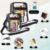 Adjustable PVC Transparent Crossbody Bag with Zipper for Concerts and Sports