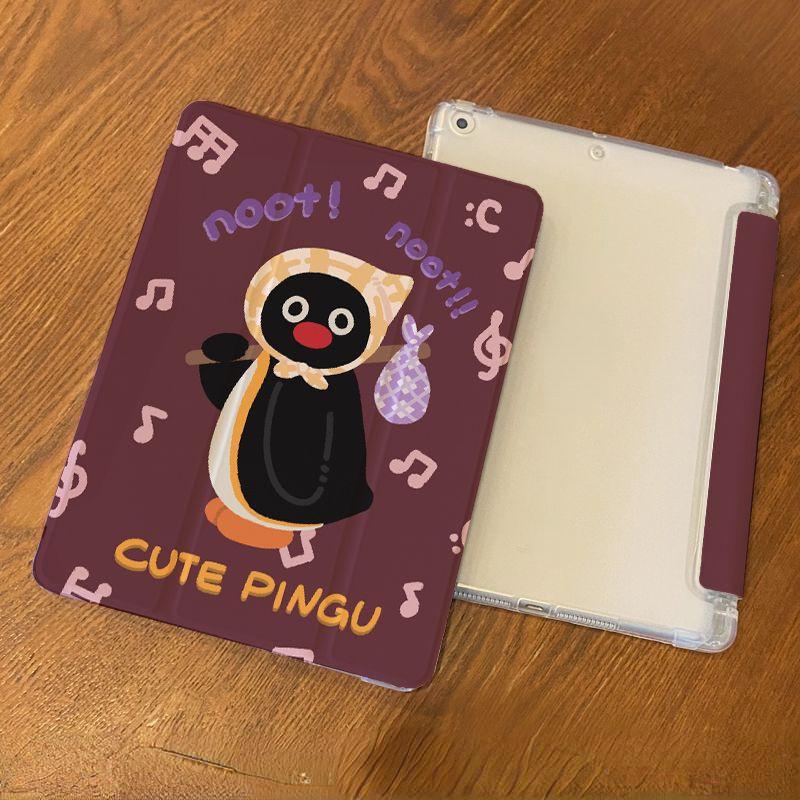 Для iPad Air6 чехол с рисунком милого пингвина для iPad защитный чехол из ТПУ для iPad Air4 Air5 10,9 Air6 11 дюймов 13 дюймов mini6/5/4 с подставкой для карандашей iPad 2021 Gen9(10.2)