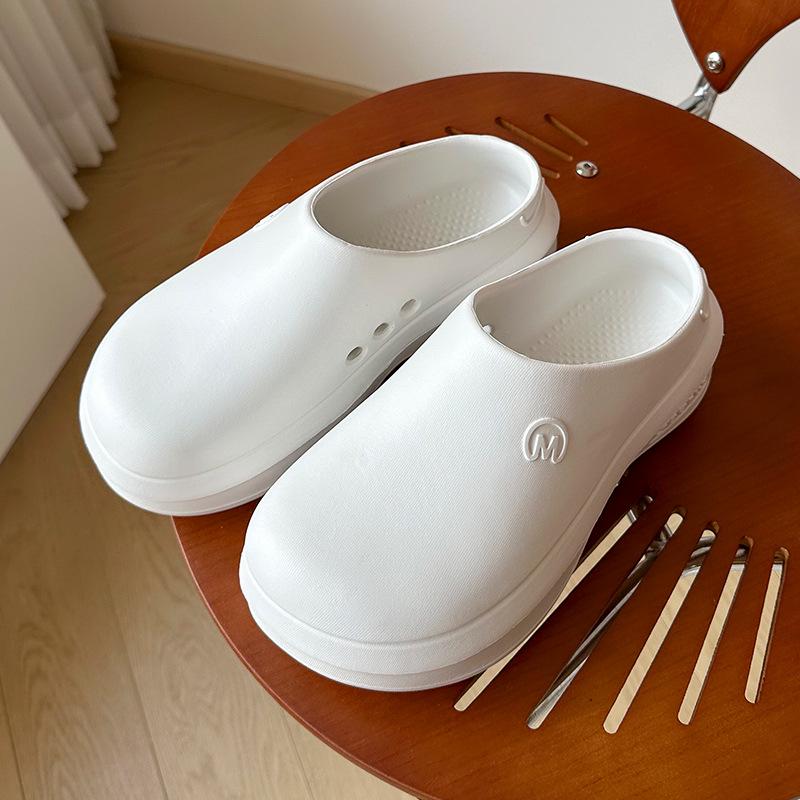 Unisex Mules mit geschlossener Zehe: EVA Schwestern-Slipper, Ein-Riemen, Strandsandalen, Kochschuhe