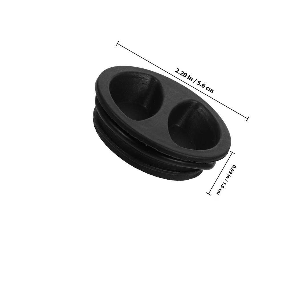 2Pcs Patio Umbrella Base Cover Drainage Holes Prevent Rust Water Accumulation Easy Install Durable 5cm Black Water Bottle Lids