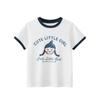 Brand Export Original Children's Clothing Summer New Style Cartoon Girl Print Pure Cotton Short-Sleeved T-Shirt Round Neck Youth Clothing