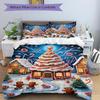 3Pcs Christmas Night Fantasy Bedding Set Quilt Cover Pillowcase Home Christmas Xmas Halloween Gift 1 Duvet Cover 2 Pillowcase S921230
