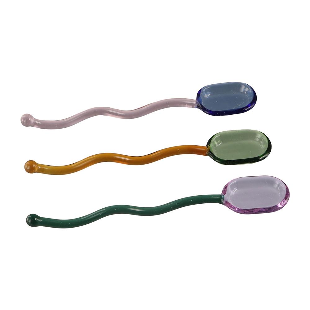 Heat Resistance Colored Long Rod Handle For Deserts And Juice Glass Mixing Spoon Coffee Spoon Milk Spoon Stirring Spoon