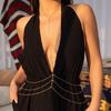 Beach Bikini Metal Multi-Layer Chest Chain, Sexy Star-Shaped Fringed Chain Body Chain For Women