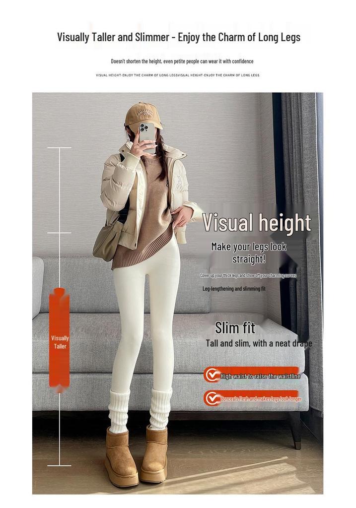 Damen Winter 2025 High Waist Bauchkontrolle Samt Verdickt Schlankmachende Hose - Vertikale Streifen, Hohe Elastizität