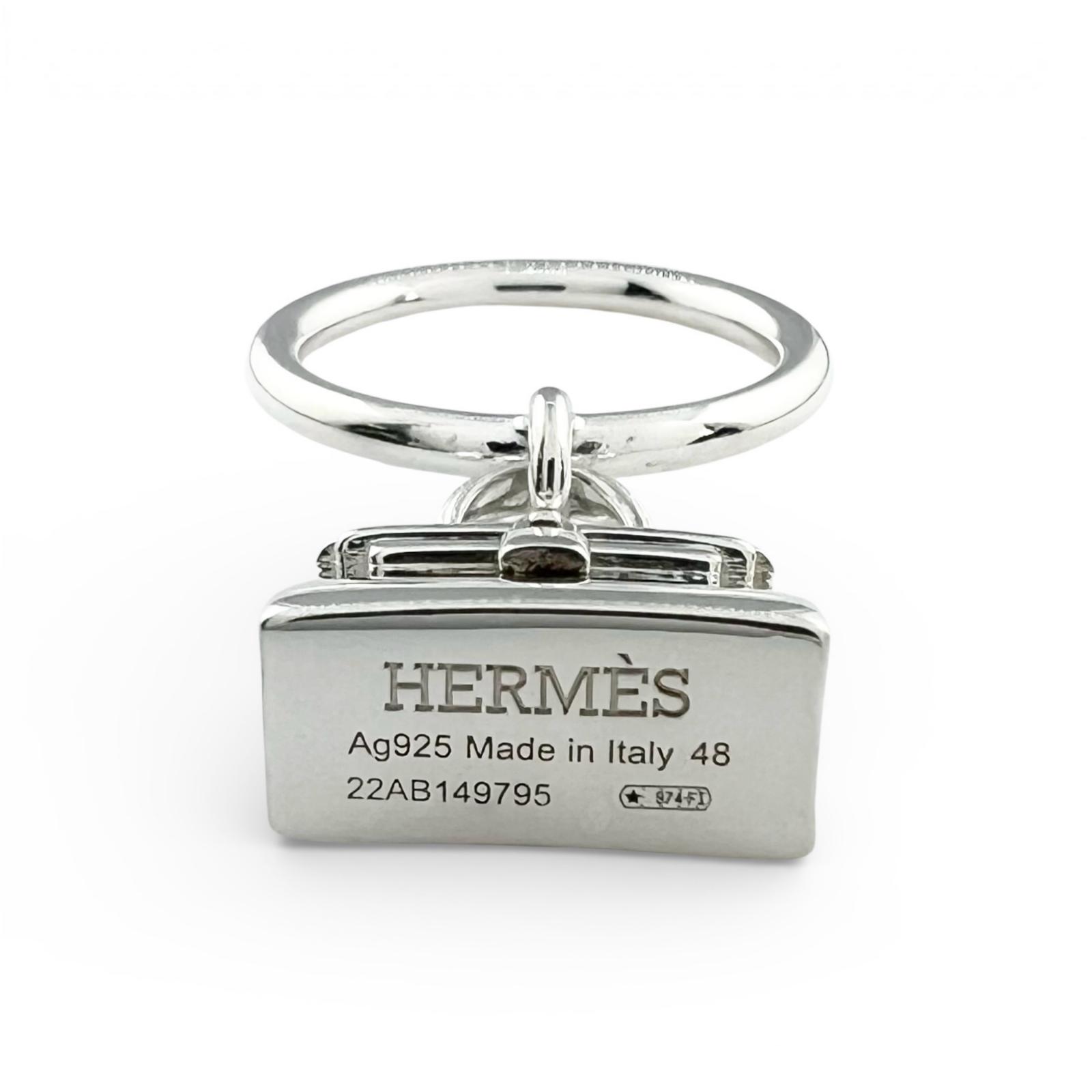 

Excellent HERMES Ring Kelly Amulet Ring Silver AG925 Women 48 Used