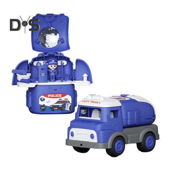 

Игрушечные машинки для малышей, набор аварийных машин, городские игрушки, рюкзак с машинками 3 в 1, стенд для демонстрации игровых домиков, игрушки для детей от 3 лет и старше, семейные игры для детей раннего возраста синий