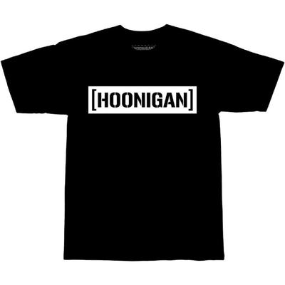 Hoonigan Censor Bar Short Sleeve Graphic T-Shirt _ Black and White _ 100% Cotton
