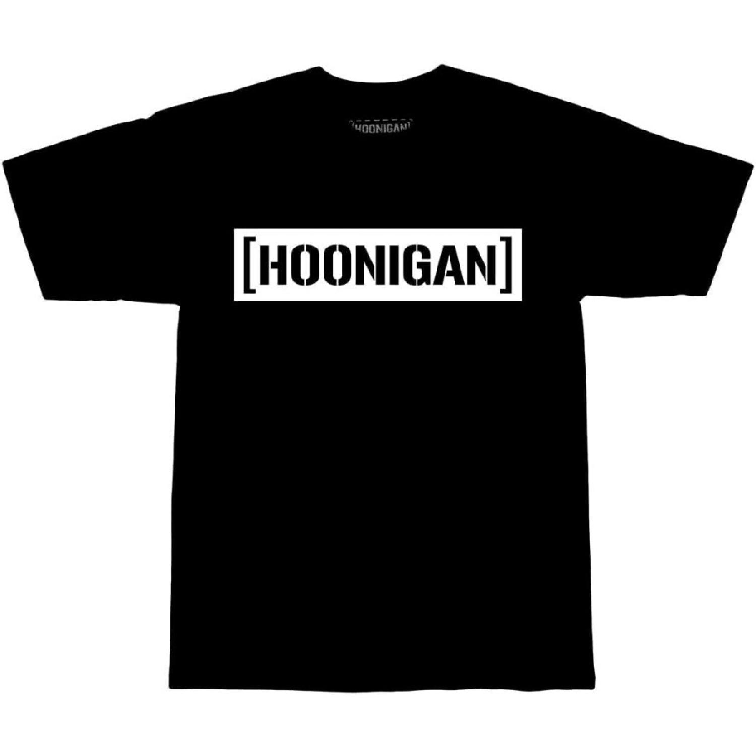 Графическая футболка Hoonigan с цензурной полосой, с коротким рукавом _ Черно-белая _ 100% хлопок S разноцветный