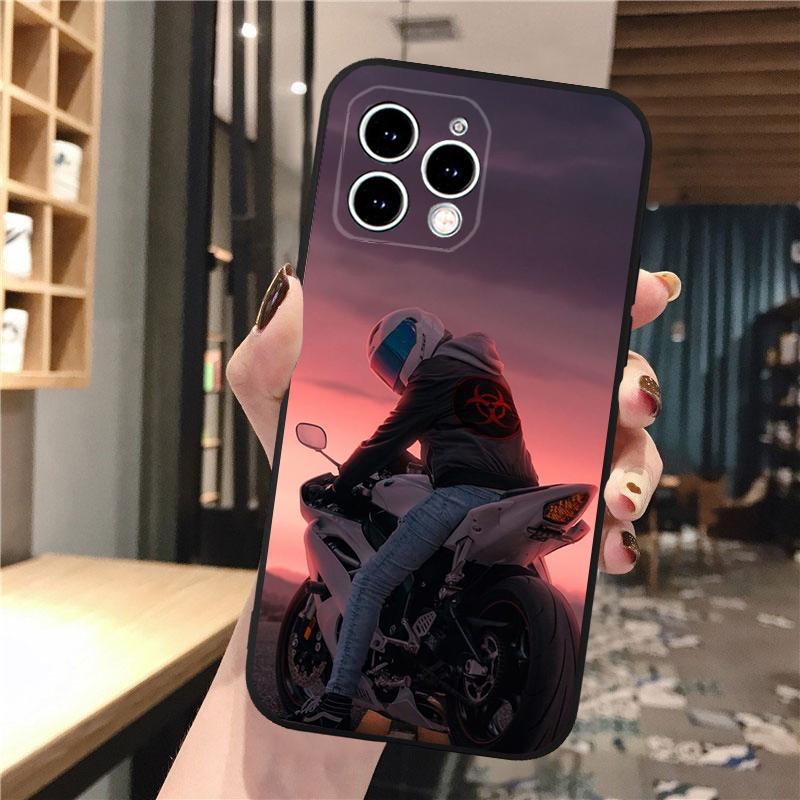 Motorcycle Phone Case For iphone 17 Pro Max Air 16 15 14 13 Pro Max 15 16 Pro 15Plus