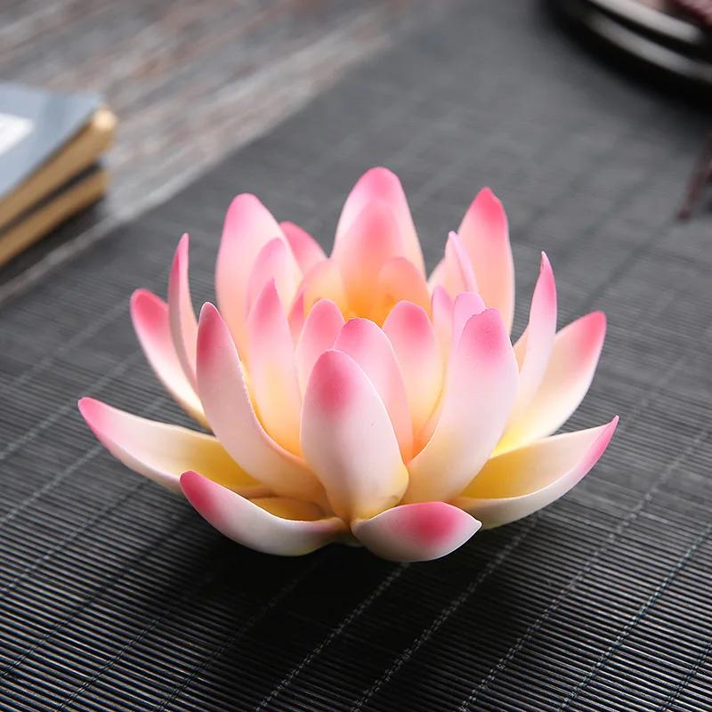 Y Ceramic Handicraft Stick Incense Burners Simulation Lotus Incense Holder Ornaments Zen Aromatherapy Tea Office Spiritual Decor