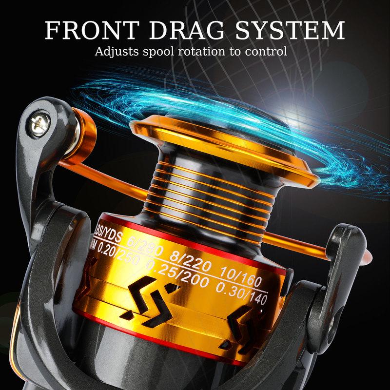 SOUGAYILANG Spinning  Reel 12 Bearing Balls 4000 Series Metal Spinning Reel Boat Rock Fishing Wheel