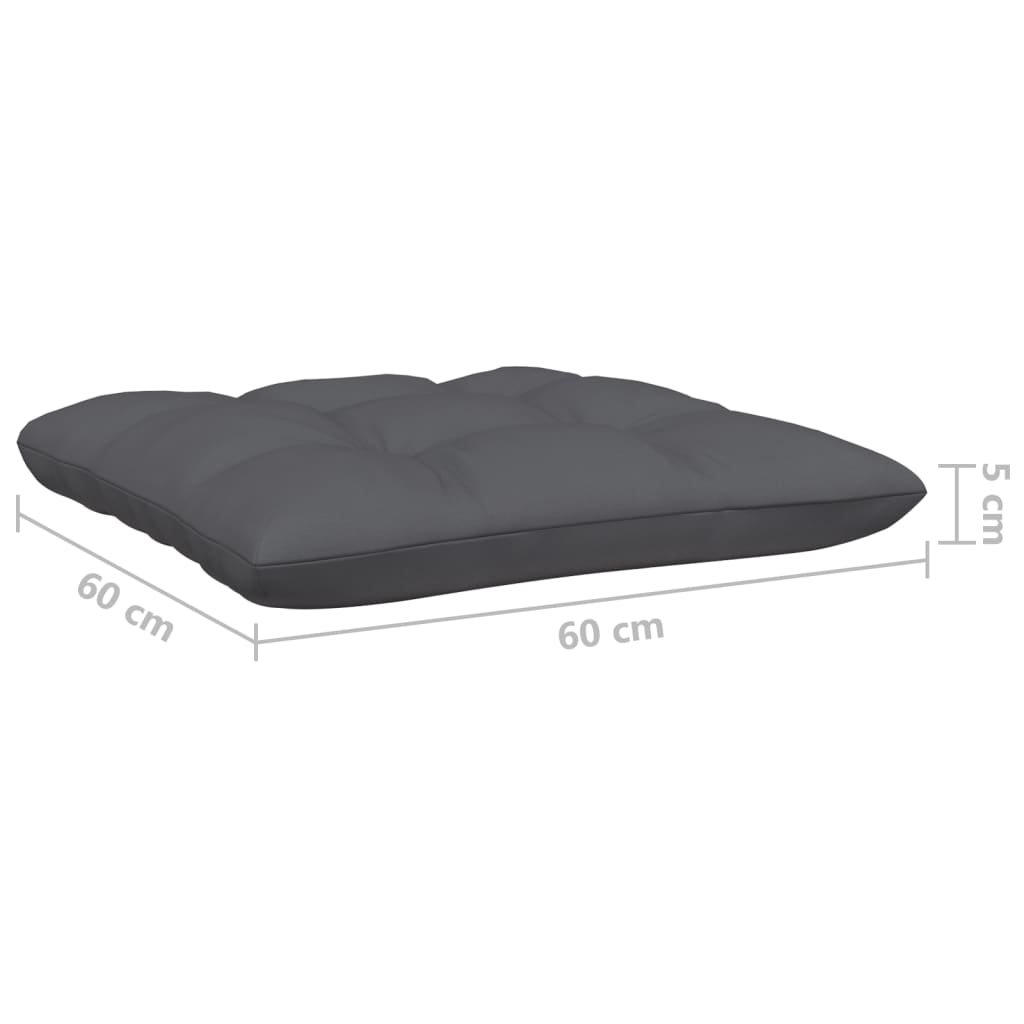 Vidaxl 2-Seater Garden Sofa with Anthracite Cushions, Pine
