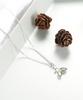 New Arrivals 925 Sterling Silver Green Leaves Necklaces Pendants for Women Hot Fashion Jewelry