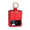 Applicable to Samsung Zflip4 Rhombus Folding Ring Mobile Phone Case Zflip3 Women's Fashion All-Inclusive Ring Leather Case