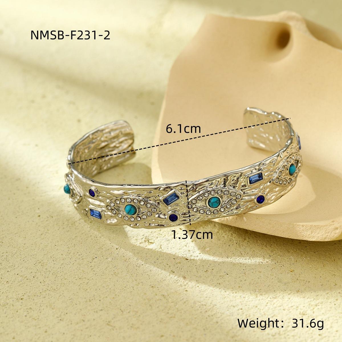 GEMCHIC Women s Vintage Natural Stone Angel Eye Titanium Steel Bracelet Fashion Luxury Rhinestone Plated Stainless Steel Jewelry