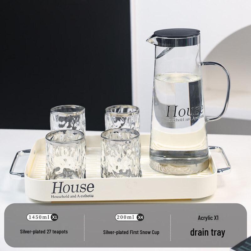 Qiwei Ins Style Glass Pitcher and Cup Set