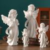 Nordic Girl Praying Angel Sculpture - Light Luxury Office Decor Handicraft