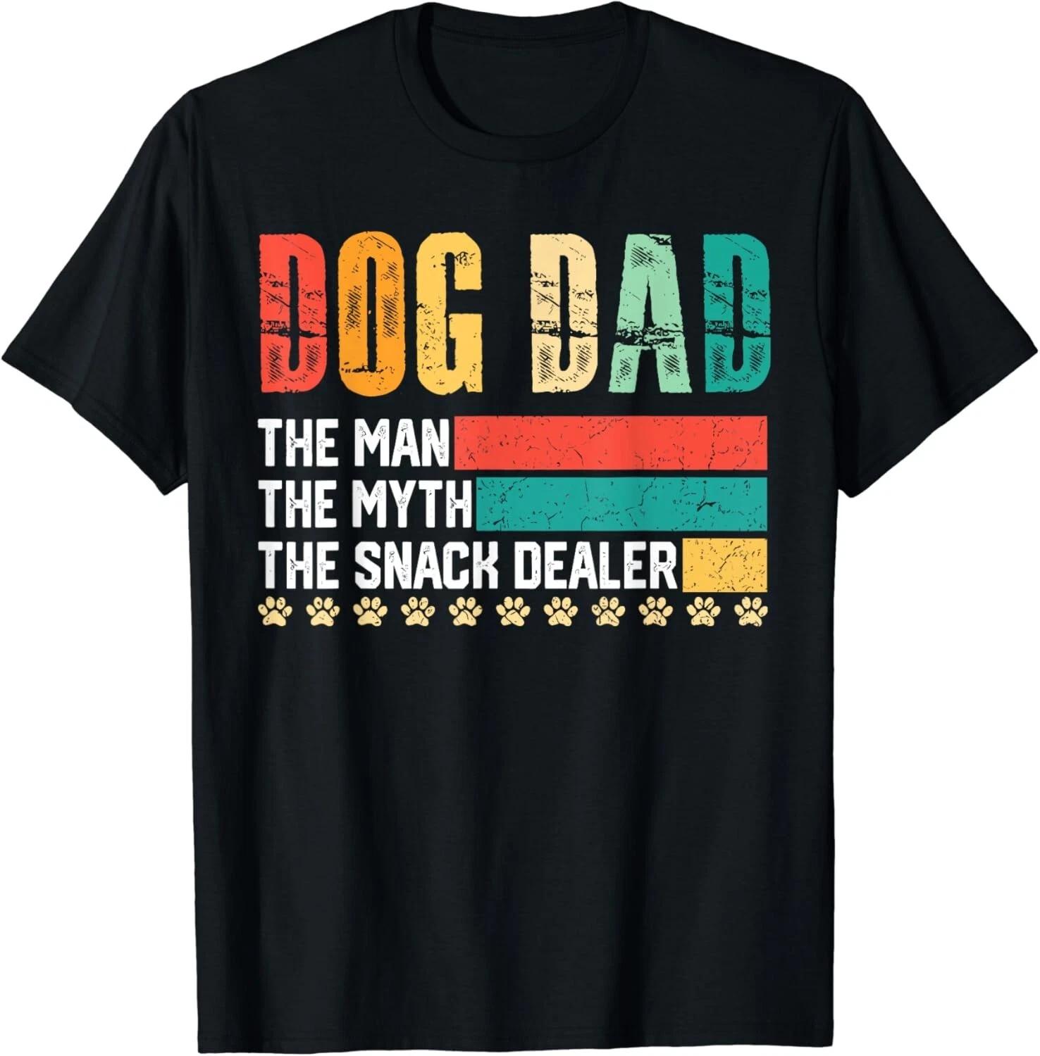 Vintage Dog Dad The Man The Myth Snack Dealer Unisex T-Shirt L