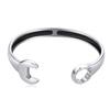 Cool 7" Mens Motorcycle Biker Punk Wrench Cuff Bangle Bracelet Stainless Steel