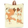 Conforto blueys dança cobertor acessórios sofá decorativo bingo heeler cobertor lance flanela super macia para sofá