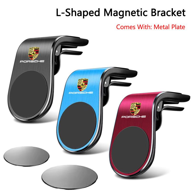 Car Magnetic Phone Holder Air Outlet Mobile Phone GPS Stands For Porsche Cayenne Panamera Macan 911 718 Boxster Cayman 918 Pajun