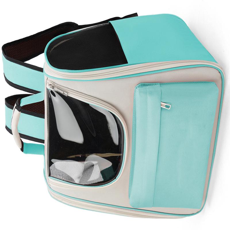 Pet Carrying Backpack Large Space Waterproof Breathable Portable Cat Carrier Bag with Handle for Puppy