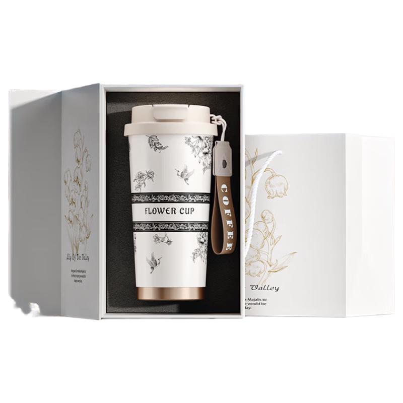 Changqi Large Capacity Dual-Drink Insulated Coffee and Straw Cup