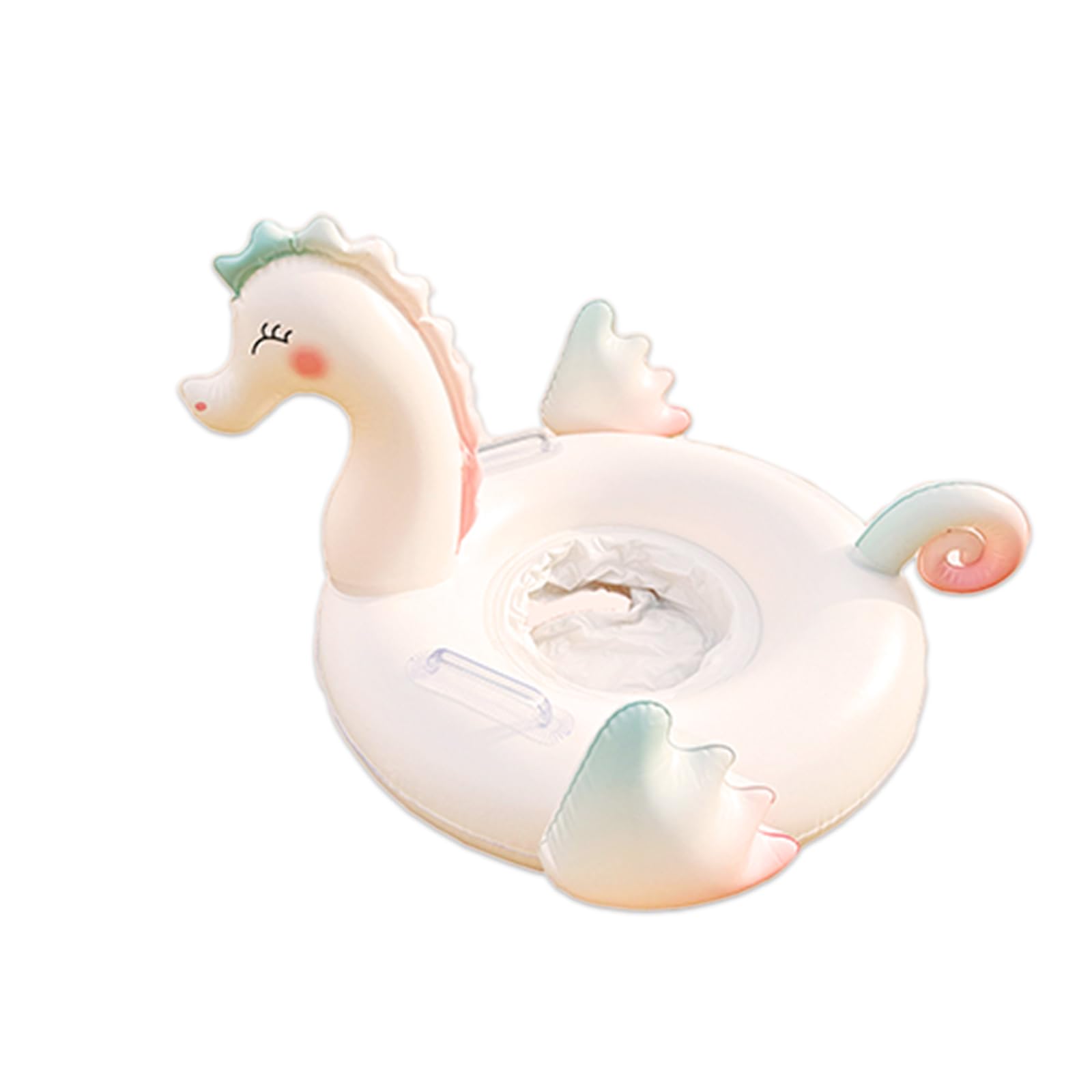 

MILASIC Детский и младенческий плавательный круг с ногами Лебедь и Морской конь Натуральный Лебедь и Идеально для воды и социализации Ноги Милый летний плавательный круг Ручка, Отверстия, Дизайн,