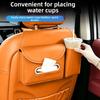 With Cup Holder Rear Seat Storage Bag PU Leather Car  Tissue Box  Rear Storag