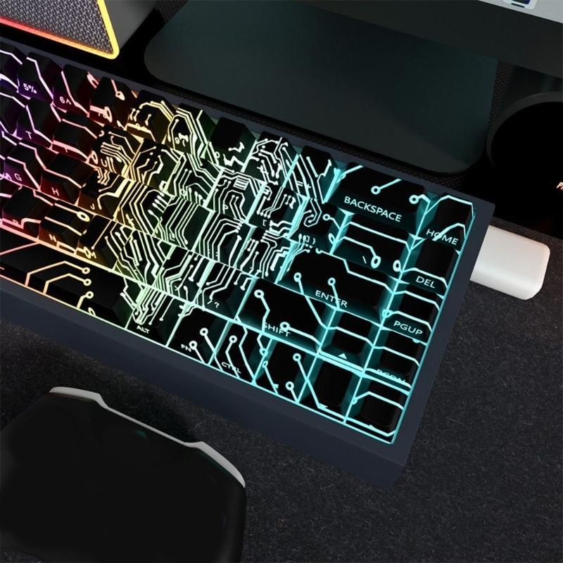 Keycaps traslucidi con stampa laterale 64/74 tasti Love Circuit Profilo Originale Sublimazione Keycap retroilluminato per tastiere meccaniche