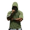 Men's Short Sleeve Hooded T Shirt Lightweight Raglan Athletic Top Casual Loose Fit Pullover Tee for Sports Workout