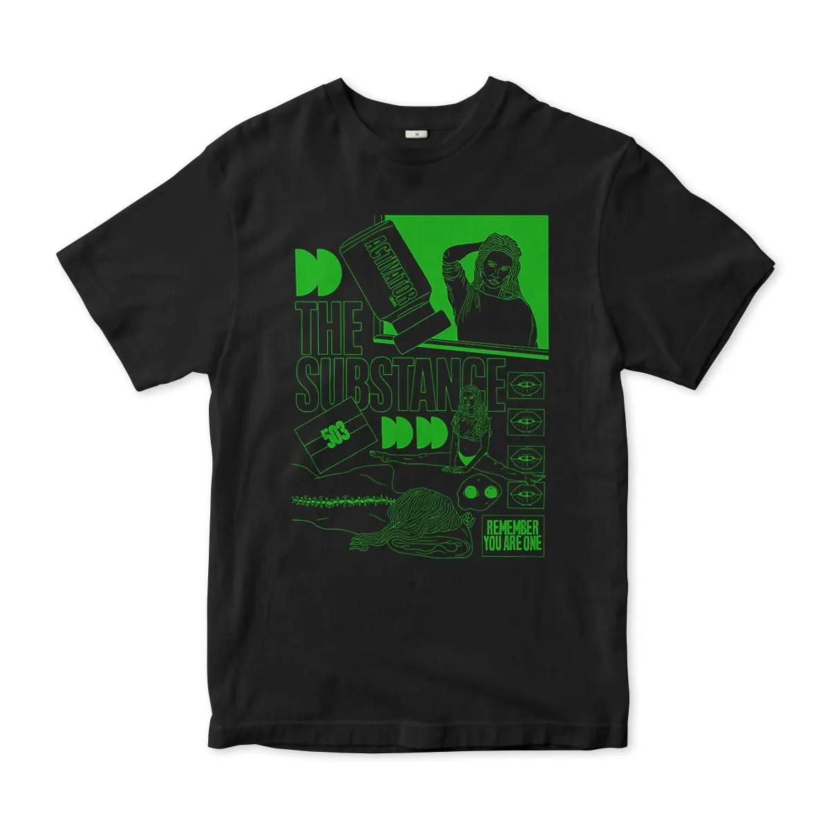 The Substance Movie Printed Tshirt Unisexs and Womens Movie Style Top SpringSummer Pure Cotton Short Sleeve Unisex Tshirt M