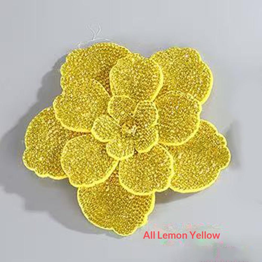Factory Hot Sale Shoes Flower Three-layer Cloth Fabric Patch Flower Rhinestone Handmade DIY Clothing Bag Accessories