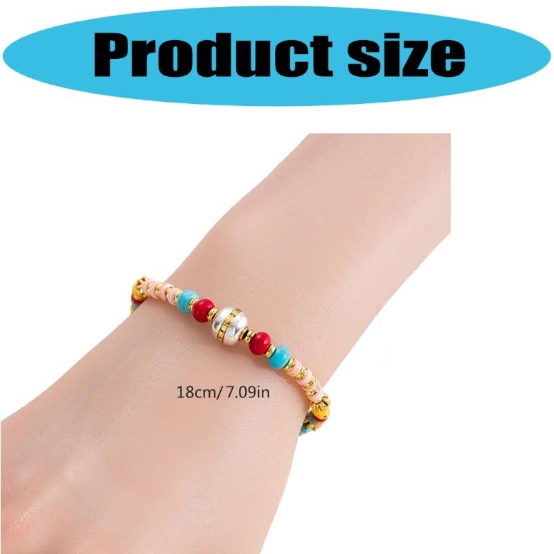 Nepalese Handwoven Tibetan Style Adjustable Bracelet Featuring Alloy Beads And Natural Turquoise Stone For Cultural Fashion Accessories