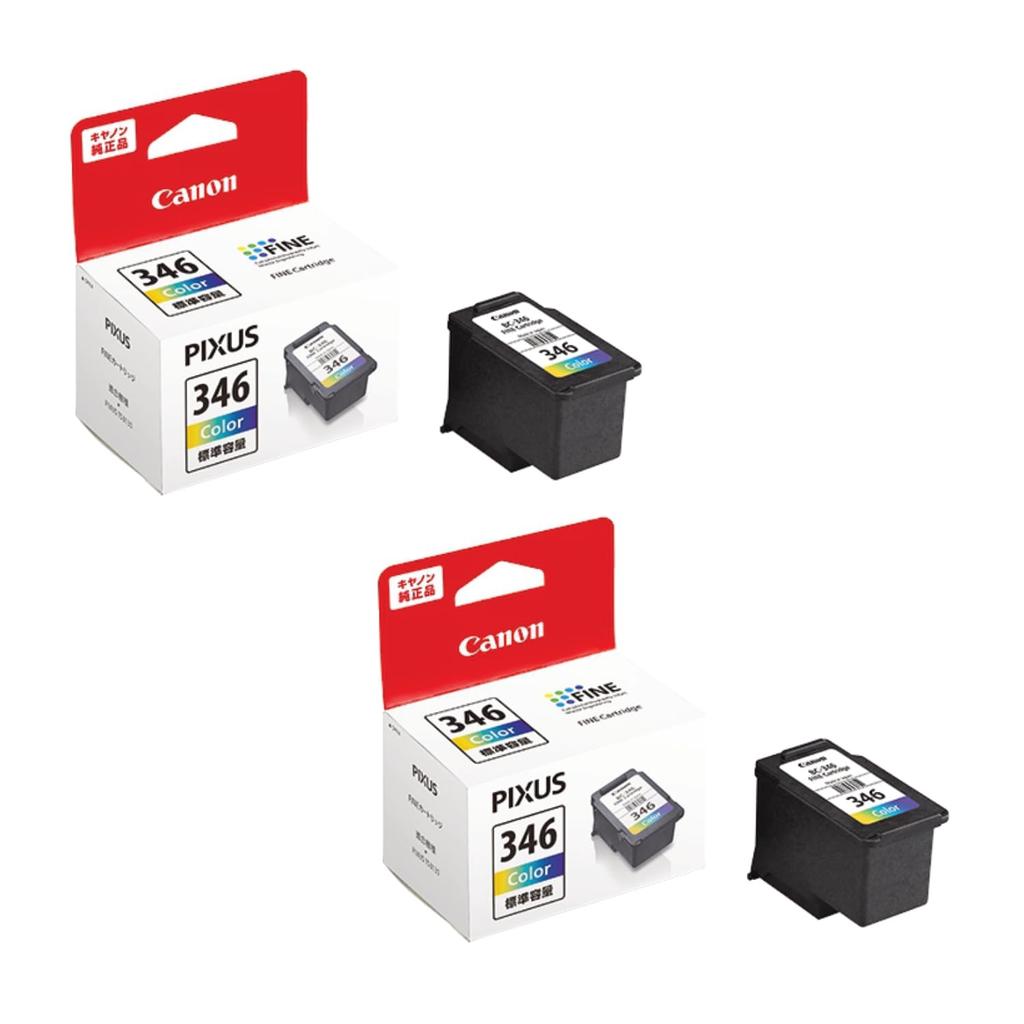 Genuine Canon Ink Cartridges of for PIXMA and TR4530 Printers BC-346 Tri-Color (Set 2) TS203, TS3130, TS3130S, TS3330,