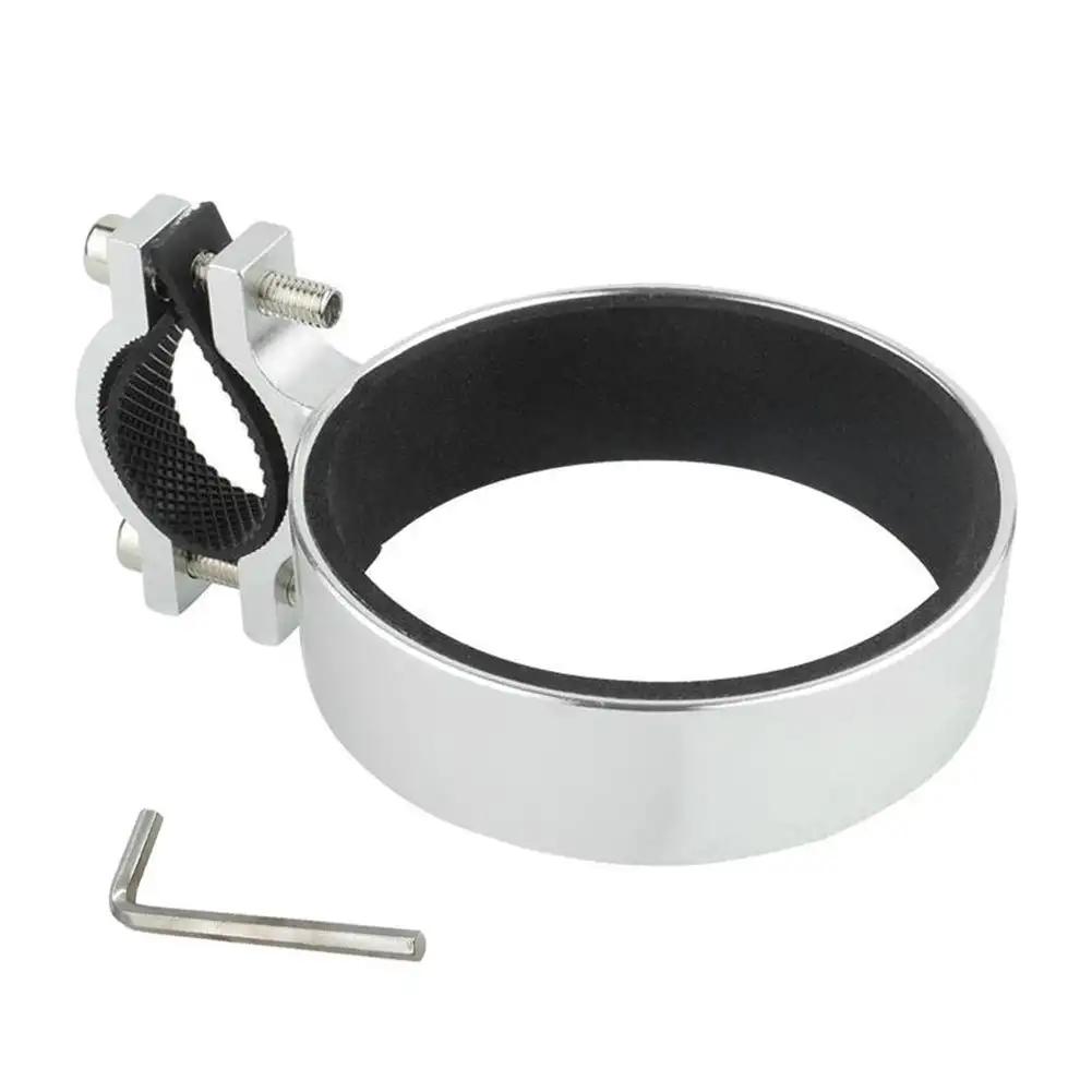 Huntmaster Aluminum Alloy Bicycle Coffee Cup Kettle Holder Adjustable Handlebar Water Bottle Holder серебряный