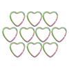 10PCS Key Ring Heart Shaped Design Colorful Appearance Fine Workmanship High Hardness Keychain