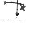 Dual Monitor Desk Mount with Articulating Arm VESA 75x75 To 100x100 Cable Management Adjustable Rotating 13-27 Inches Display Screen Stand