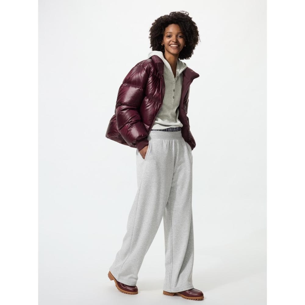 Uniqlo Warm Boa Sweat Wide Leg Pants Long Length