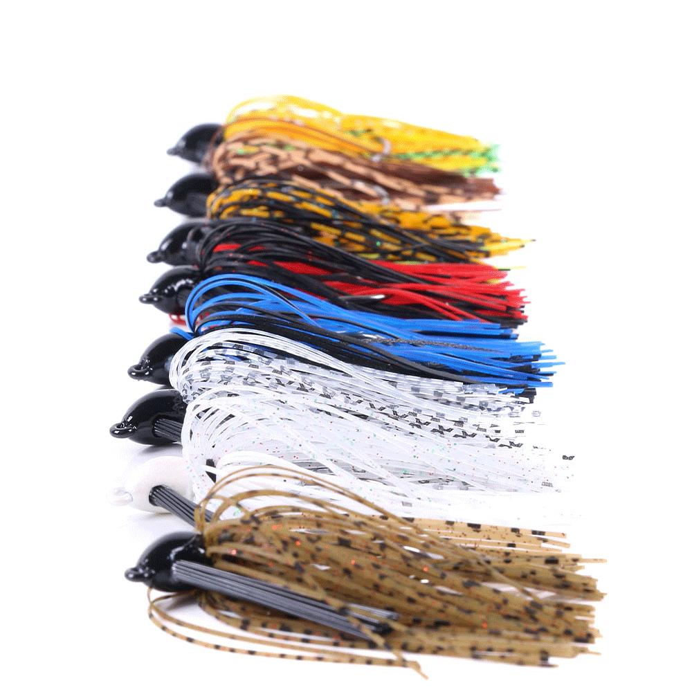 1PC Fishing Lure 10g Head Metal Bait With Rubber Skirt Artificial Wobbler Buzzbait Jigging Lure Spinner Bait Fishing Stuff