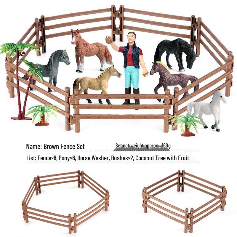 Creative Simulation Fence Set for Farm, Ranch, Zoo, or Sandbox Decorations