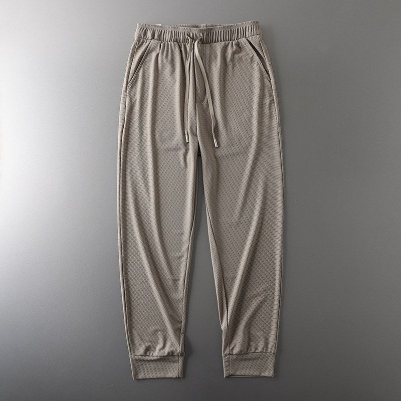 Export Original Tail Single Cut Label Straight-leg Loose Track Pants Men s Summer Quick-Drying Ice Silk Mesh Pants Men s Casual Pants Khaki XL