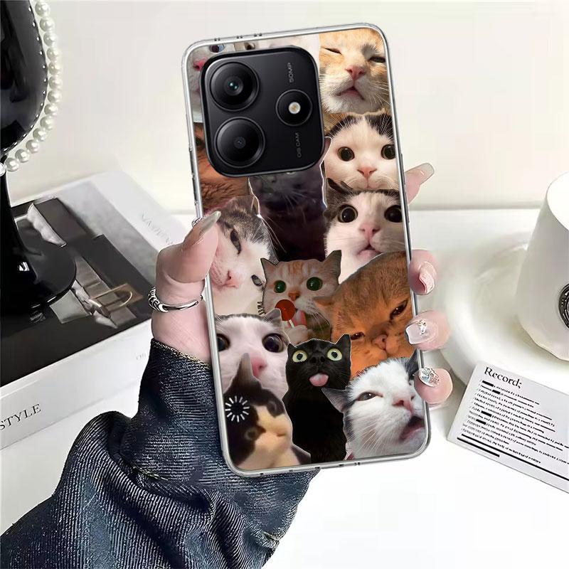 Crying Cat Memes Soft Phone Case For Xiaomi Redmi Note 15 14 14S 13 12 Pro Plus 12S 11 11S 11E 10 10S 11T 5G Fundas Coque Redmi