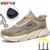 Work Sneakers For Men Safety Shoes Anti-Smash Anti Puncture Indestructible Shoes Breathable Comfort Steel Toe Protection Shoes