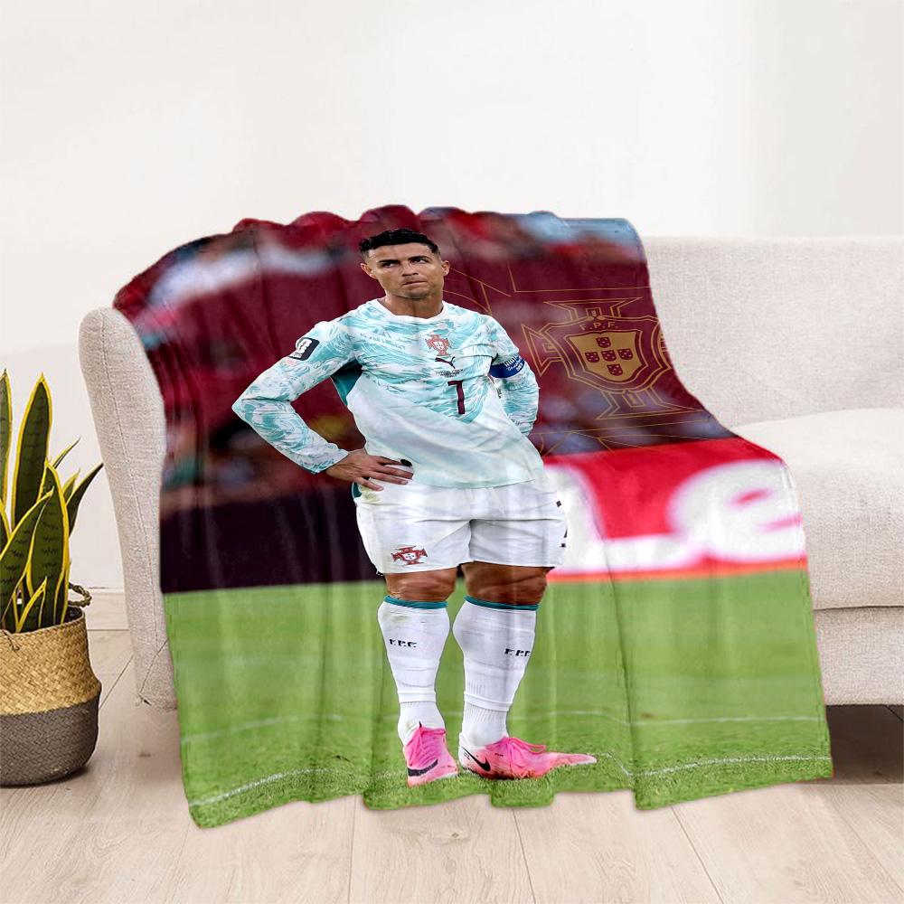 Cristiano Ronaldo 108 Blanket Soft Warm Cozy Suitable for Bed Livingroom Bedding Four Seasons Multipurpose Stylish Decor