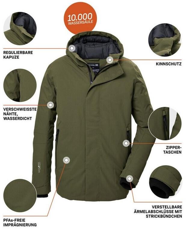 Winter Jacket G.I.G.A. DX by Killtec Functional Jacket GW MN JCKT Dark Olive
