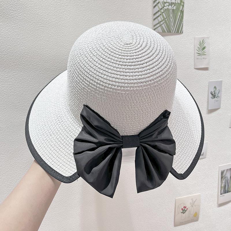 Women's Straw Hat Summer Sun Hat Beach Vacation Large Eave Face Shading Sun Hat Sun Protection Grass Woven Hat