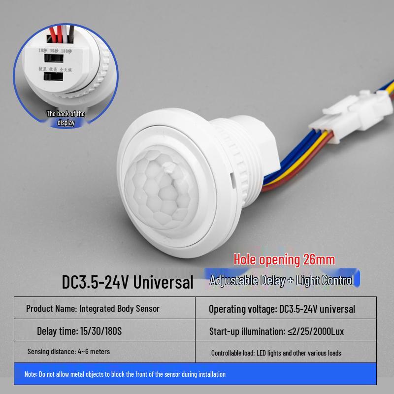 Adjustable Intelligent Infrared Motion Sensor Timer Switch