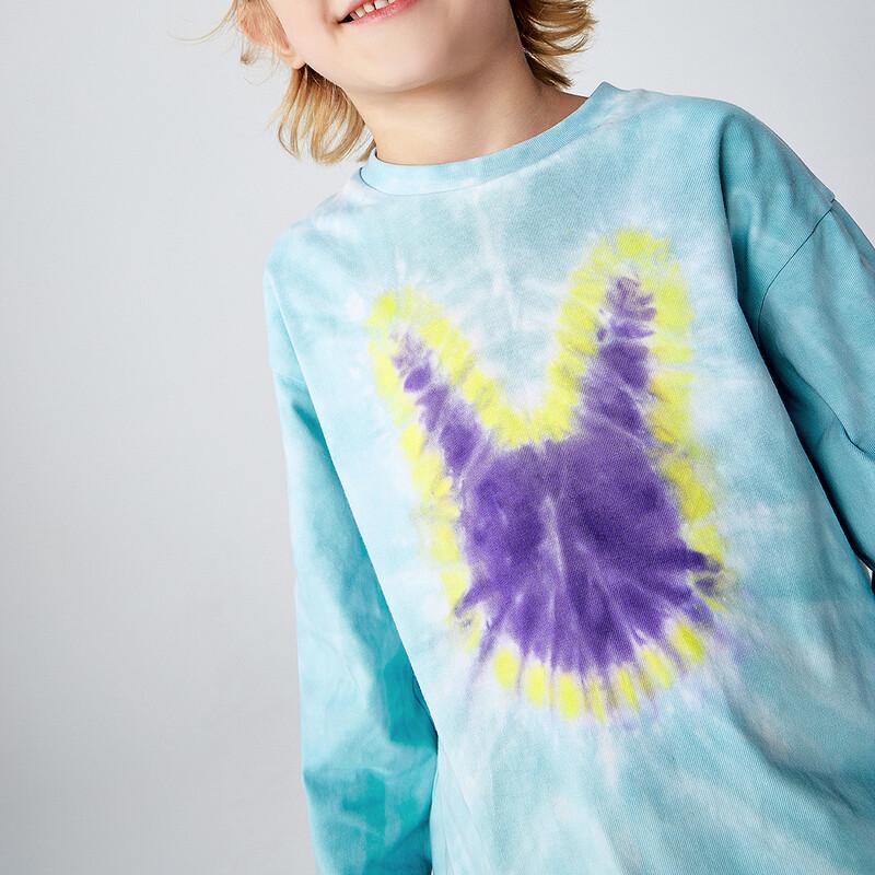 Minibala Jungen Langarm Tie-Dye Baumwoll-T-Shirt
